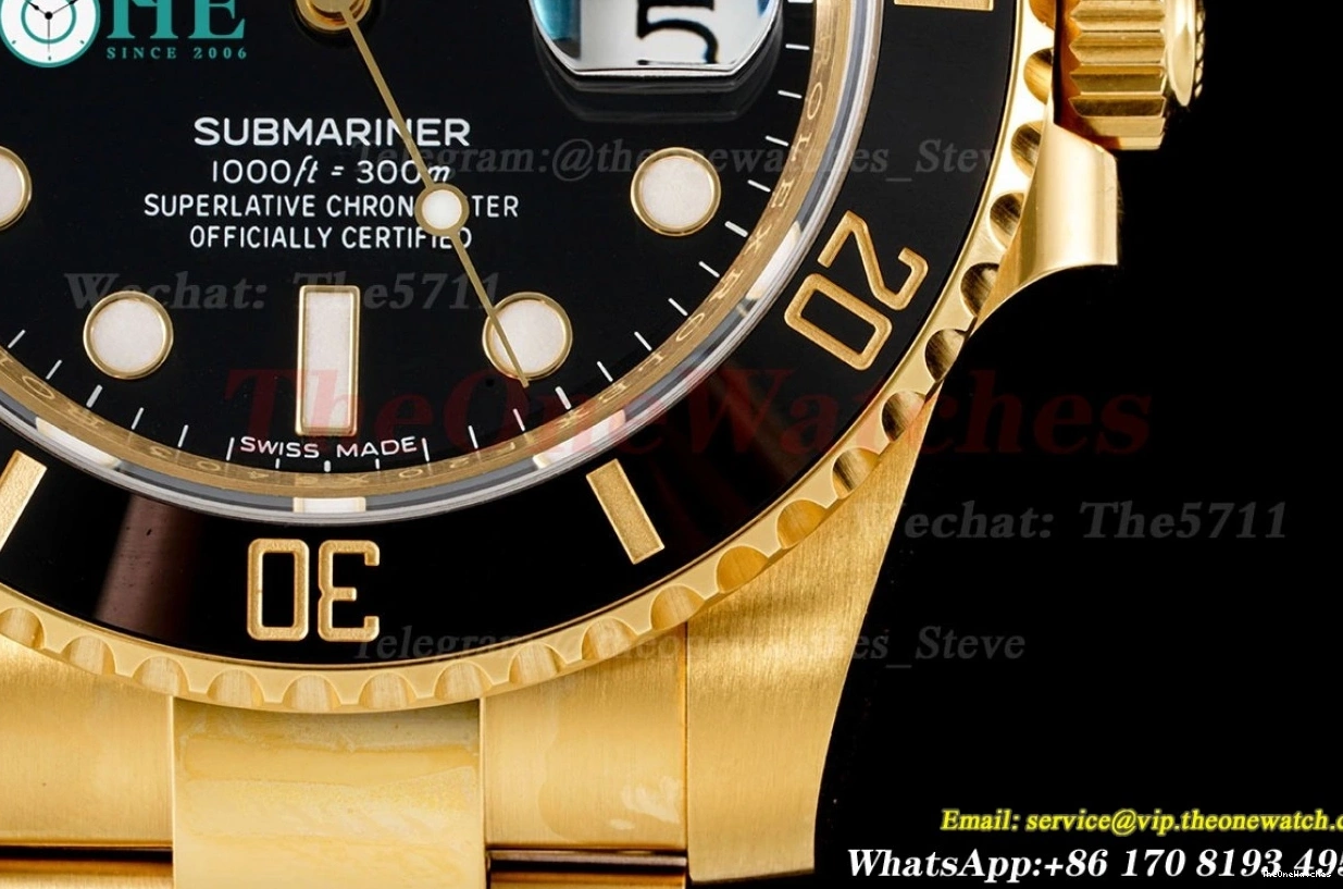 YG Dial YG Black Submariner VSF 904L VS3135 116618LN 40mm 1222